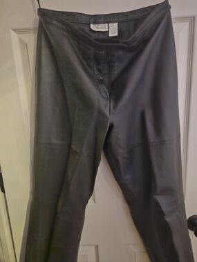 CO Genuine Leather Black Pants